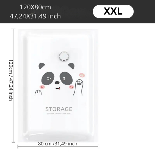 Komprimeringspose med pumpe: Spar 80 % plass