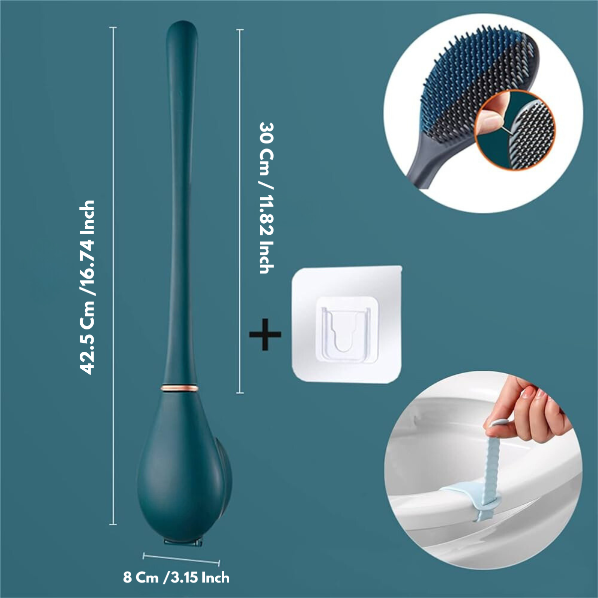 SmartBrush - Κομψή και υγιεινή βούρτσα τουαλέτας σιλικόνης