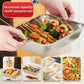 Convertible stainless steel dish: Store and serve with elegance 