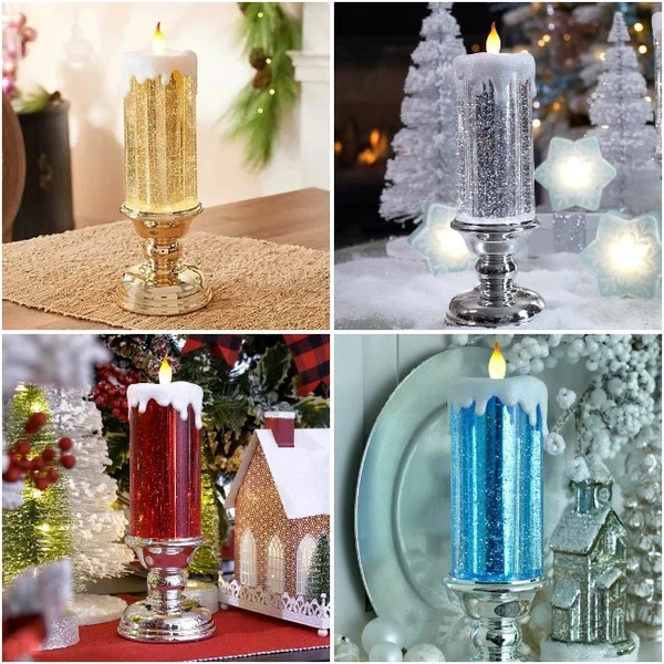 Velas LED de Natal - Luzes festivas e seguras 